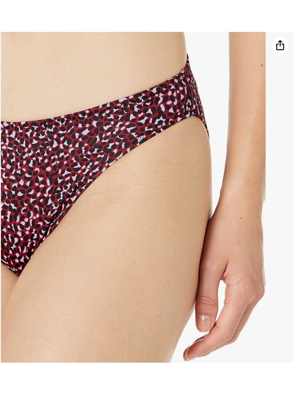 Amazon Essentials Women's Ruched Full Coverage Bikini Bottom leopard small